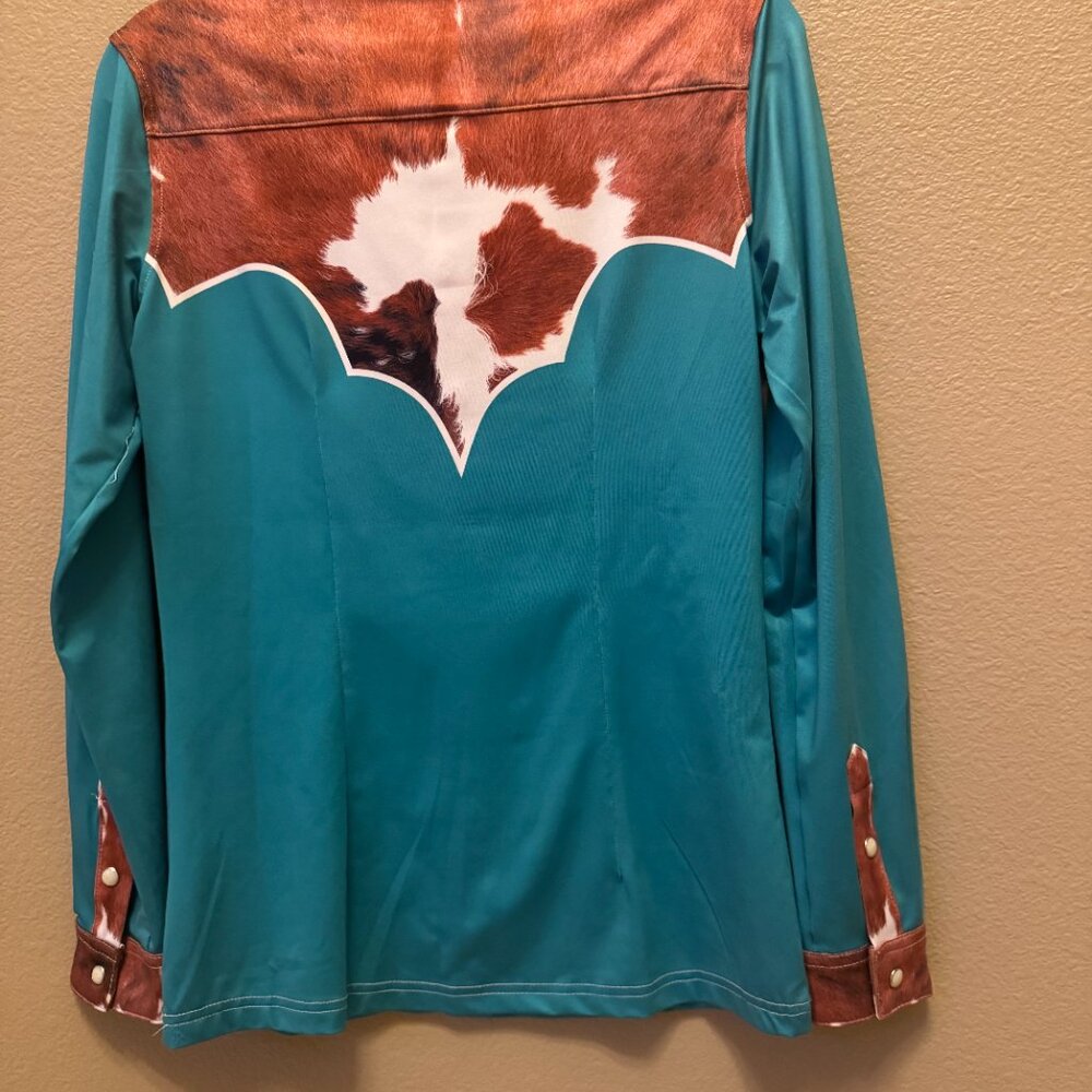 Performance Rodeo Shirt-Bright Pattern Yoke - Picture 4 of 5